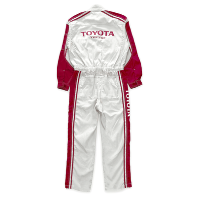 New JDM Retro Toyota Tecno Jumpsuit Coveralls Mechanic Tsunagi Red - Sugoi JDM