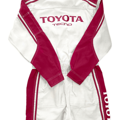 New JDM Retro Toyota Tecno Jumpsuit Coveralls Mechanic Tsunagi Red - Sugoi JDM