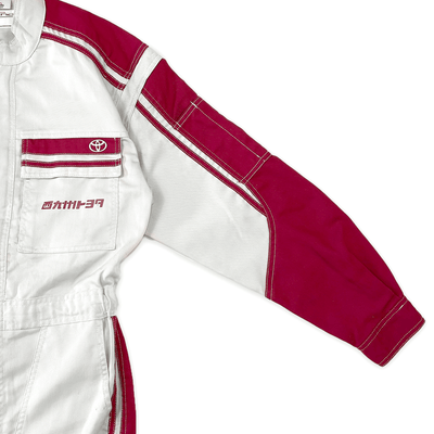 New JDM Retro Toyota Tecno Jumpsuit Coveralls Mechanic Tsunagi Red - Sugoi JDM