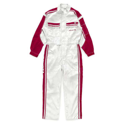 New JDM Retro Toyota Tecno Jumpsuit Coveralls Mechanic Tsunagi Red - Sugoi JDM