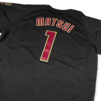 New Majestic NPB Baseball Tohoku Rakuten Eagles Yuki Matsui Jersey 2018 Black - Sugoi JDM