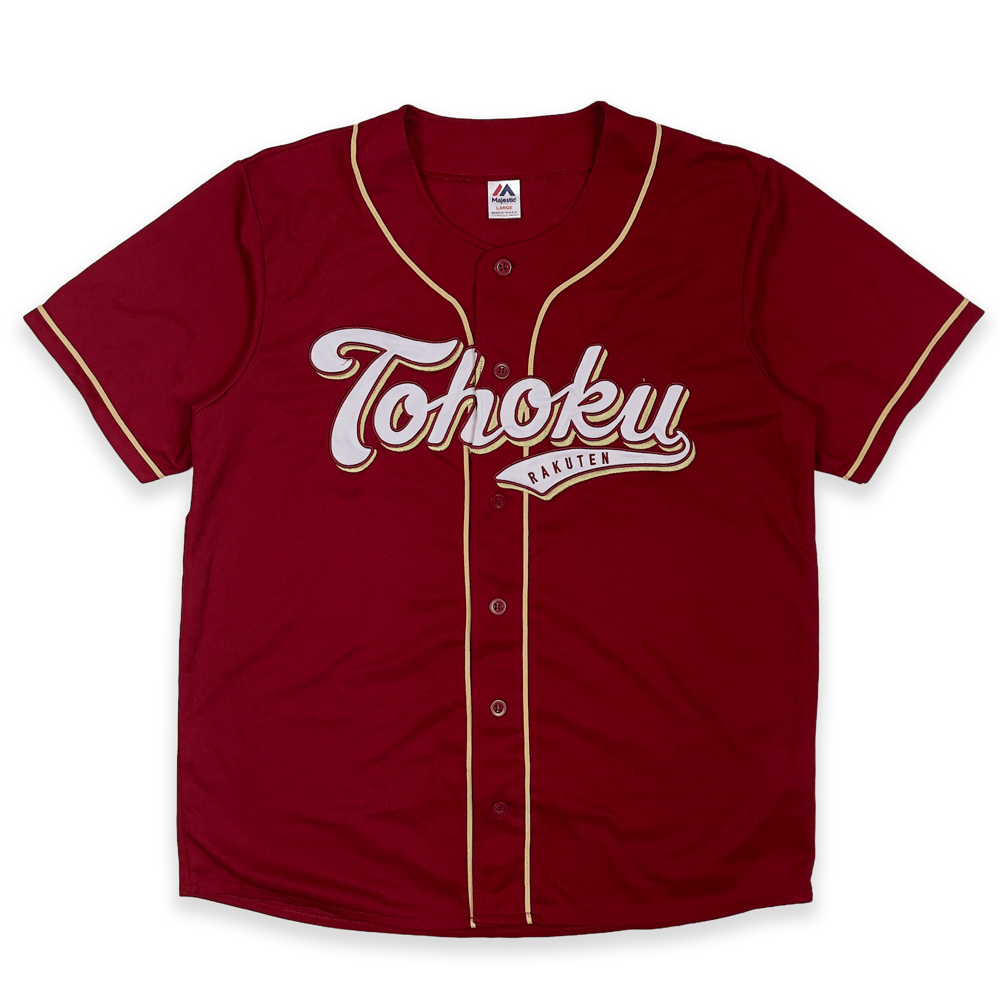 New Majestic NPB Japan Baseball Tohoku Rakuten Eagles Knit Jersey 2015 Red - Sugoi JDM