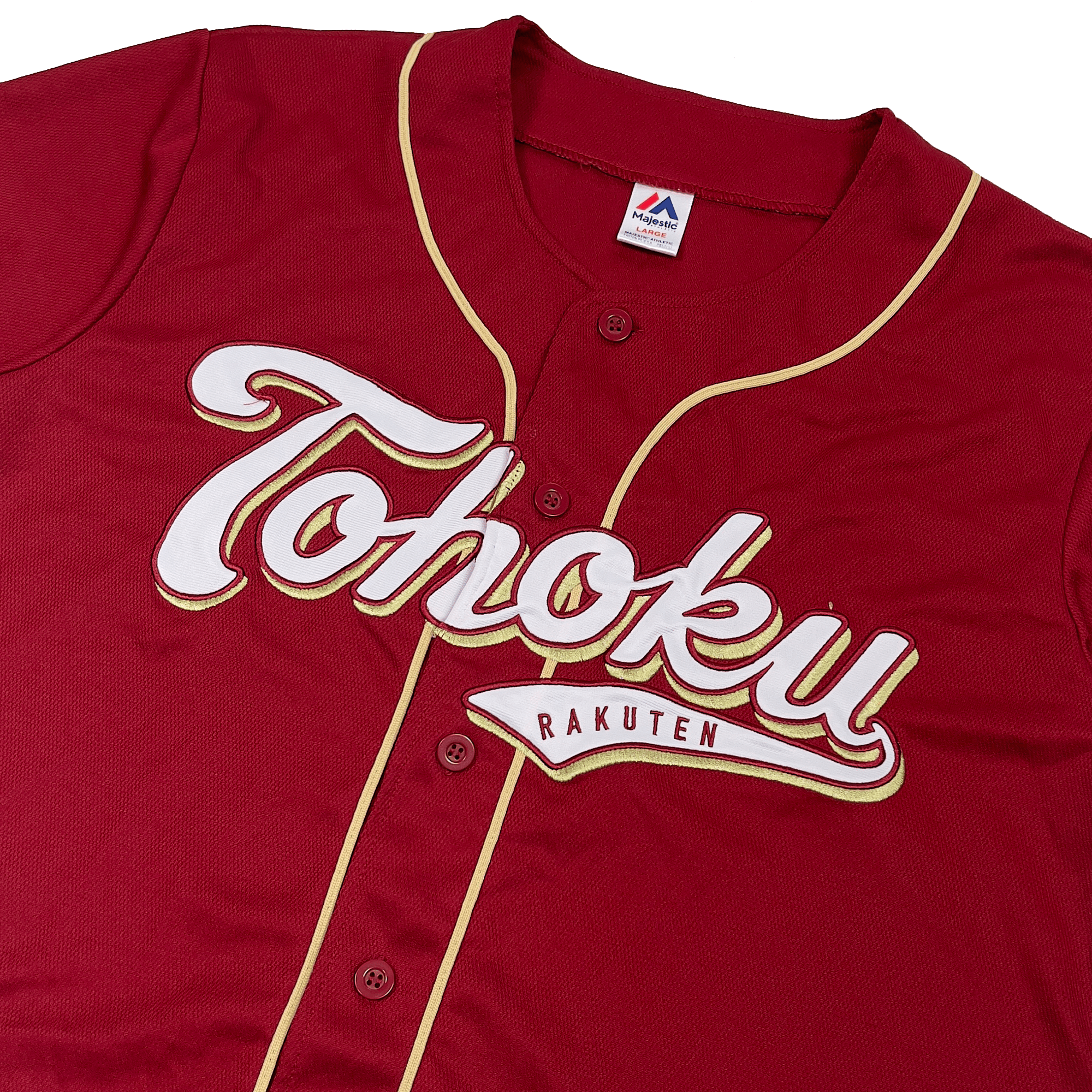 New Majestic NPB Japan Baseball Tohoku Rakuten Eagles Knit Jersey 2015 Red - Sugoi JDM