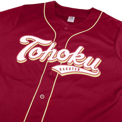 New Majestic NPB Japan Baseball Tohoku Rakuten Eagles Summer Jersey 2015 Red - Sugoi JDM
