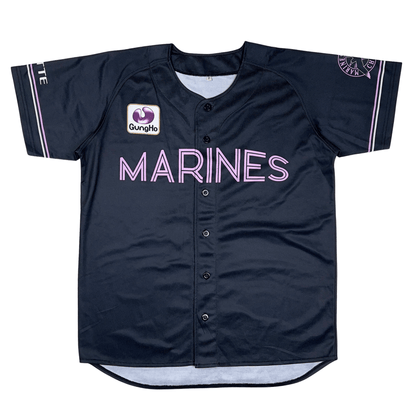 New NPB BSW Summer Chiba Lotte Marines Baseball Jersey 2022 Black - Sugoi JDM