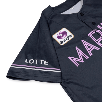 New NPB BSW Summer Chiba Lotte Marines Baseball Jersey 2022 Black - Sugoi JDM