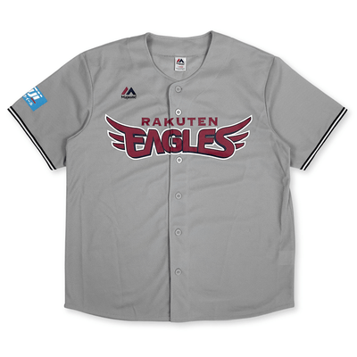 New NPB Japan Baseball Majestic Tohoku Rakuten Eagles Fuji 2021 Jersey Grey - Sugoi JDM