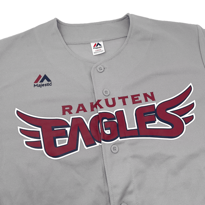 New NPB Japan Baseball Majestic Tohoku Rakuten Eagles Fuji 2021 Jersey Grey - Sugoi JDM