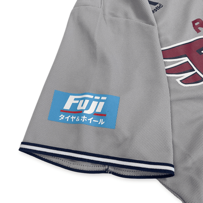New NPB Japan Baseball Majestic Tohoku Rakuten Eagles Fuji 2021 Jersey Grey - Sugoi JDM