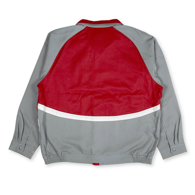 New Retro 1990s Showa JDM ENEOS Oil Station Uniform Jacket Red Gray - Sugoi JDM