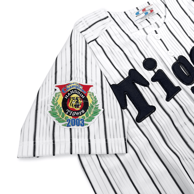 New Retro 2003 Champions NPB Hanshin Tigers Akihiro Yano Baseball Knit Jersey - Sugoi JDM