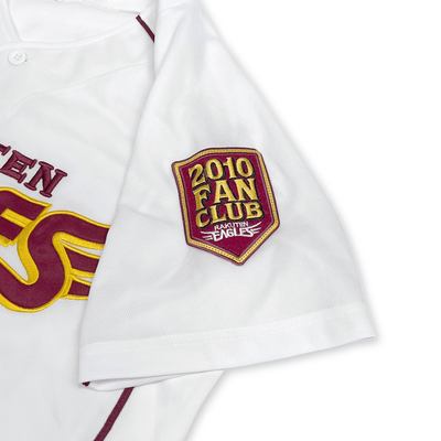 New Retro Japan Baseball Tohoku Rakuten Eagles 2010 Fan Club Knit Jersey White - Sugoi JDM