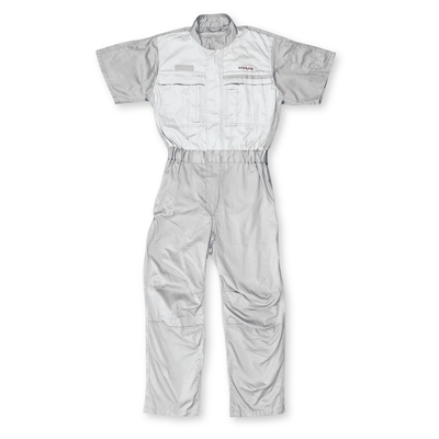 New Retro Japan JDM Nissan Short Sleeve Tsunagi Mechanics Coverall Grey - Sugoi JDM