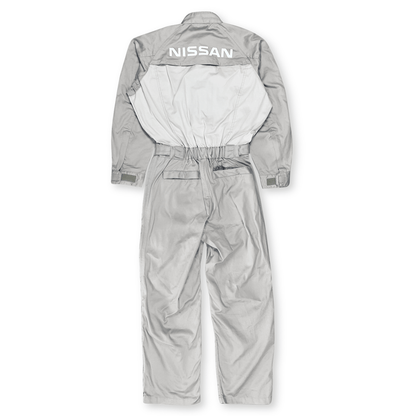New Retro Japan JDM Nissan Tsunagi Mechanics Coverall Uniform Grey - Sugoi JDM