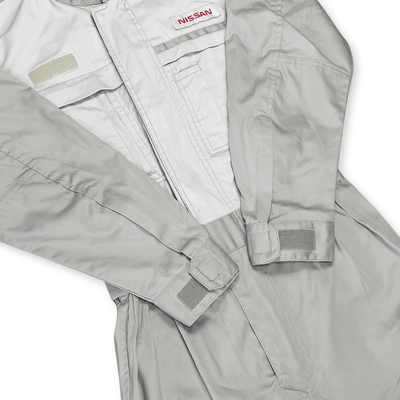 New Retro Japan JDM Nissan Tsunagi Mechanics Coverall Uniform Grey - Sugoi JDM