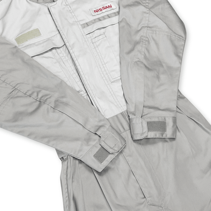New Retro Japan JDM Nissan Tsunagi Mechanics Coverall Uniform Grey - Sugoi JDM