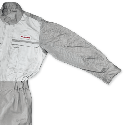 New Retro Japan JDM Nissan Tsunagi Mechanics Coverall Uniform Grey - Sugoi JDM