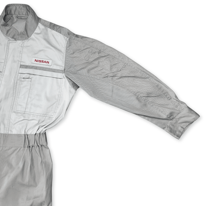 New Retro Japan JDM Nissan Tsunagi Mechanics Coverall Uniform Grey - Sugoi JDM