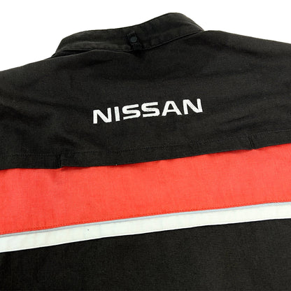 New Retro Japan Nissan Pitwork Summer Tsunagi Mechanics Coverall Black - Sugoi JDM