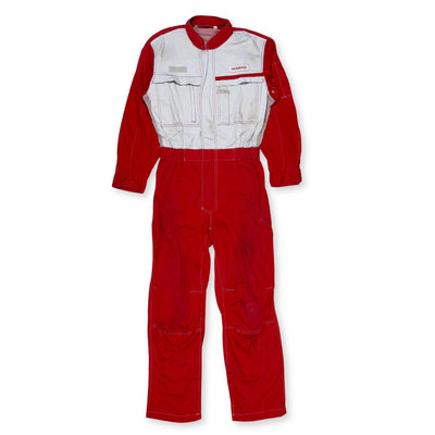 New Retro Japan Nissan Red Stage Summer Tsunagi Mechanics Jumpsuit Coverall Uniform - Sugoi JDM