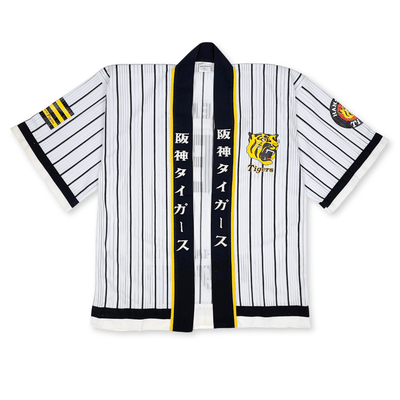 New Retro Japanese Baseball Hanshin Tigers Tomoaki Kanemoto Happi Coat Kimono - Sugoi JDM