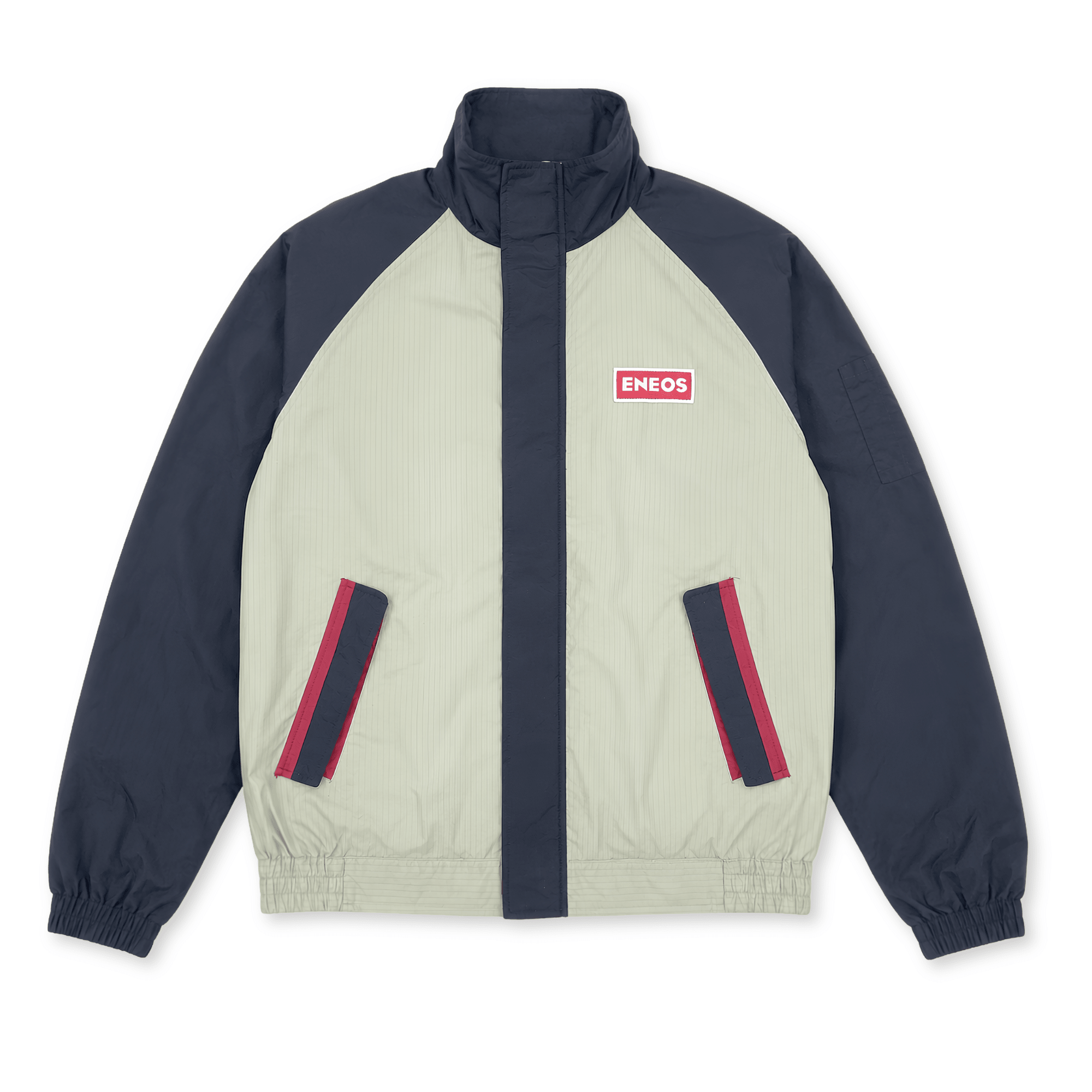 New Retro JDM ENEOS Oil Fuel Summer Staff Windbreaker Jacket Blue - Sugoi JDM