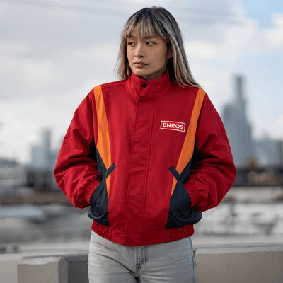 New Retro JDM Japan ENEOS Oil Gas Station Workwear Jacket Uniform Red - Sugoi JDM