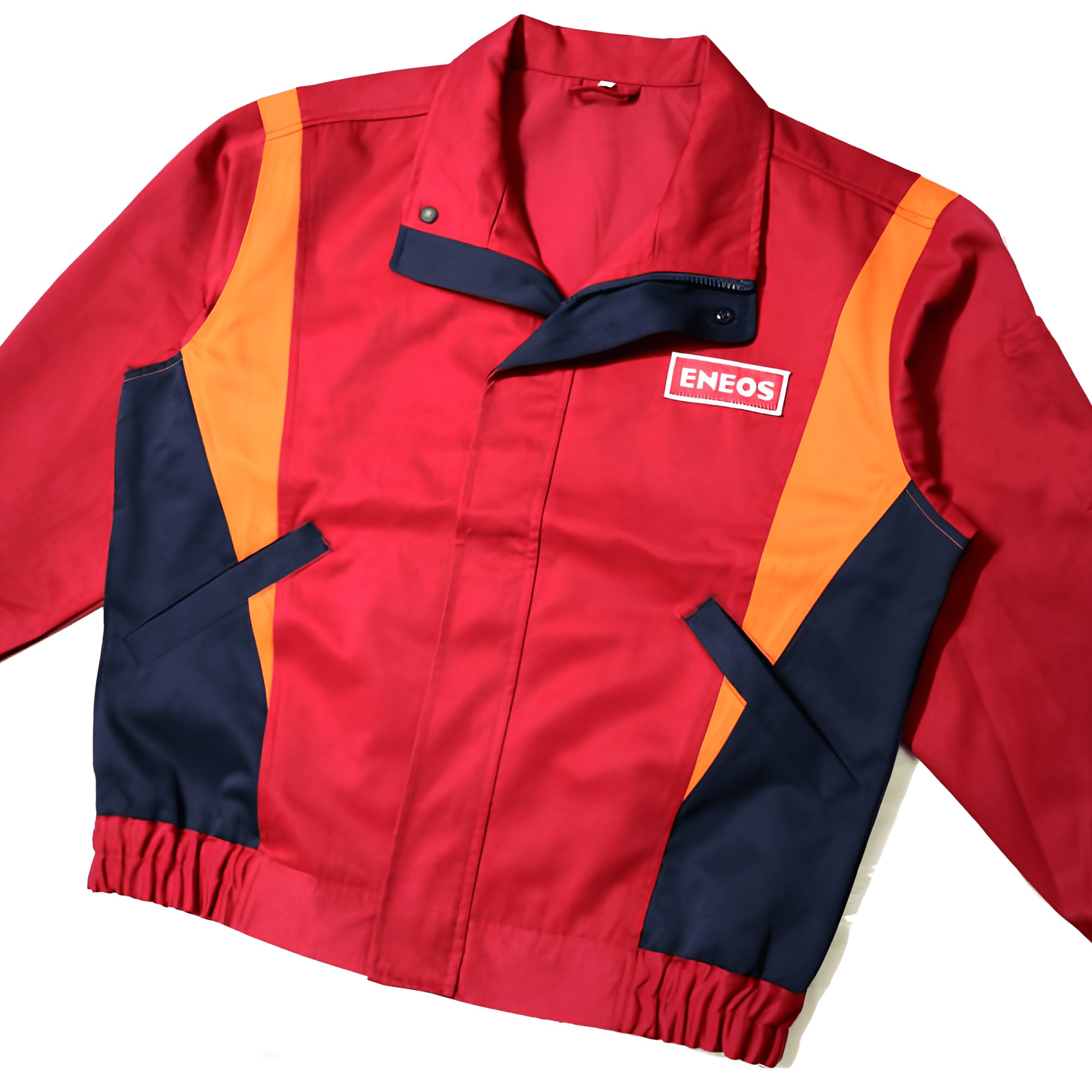 New Retro JDM Japan ENEOS Oil Gas Station Workwear Jacket Uniform Red - Sugoi JDM