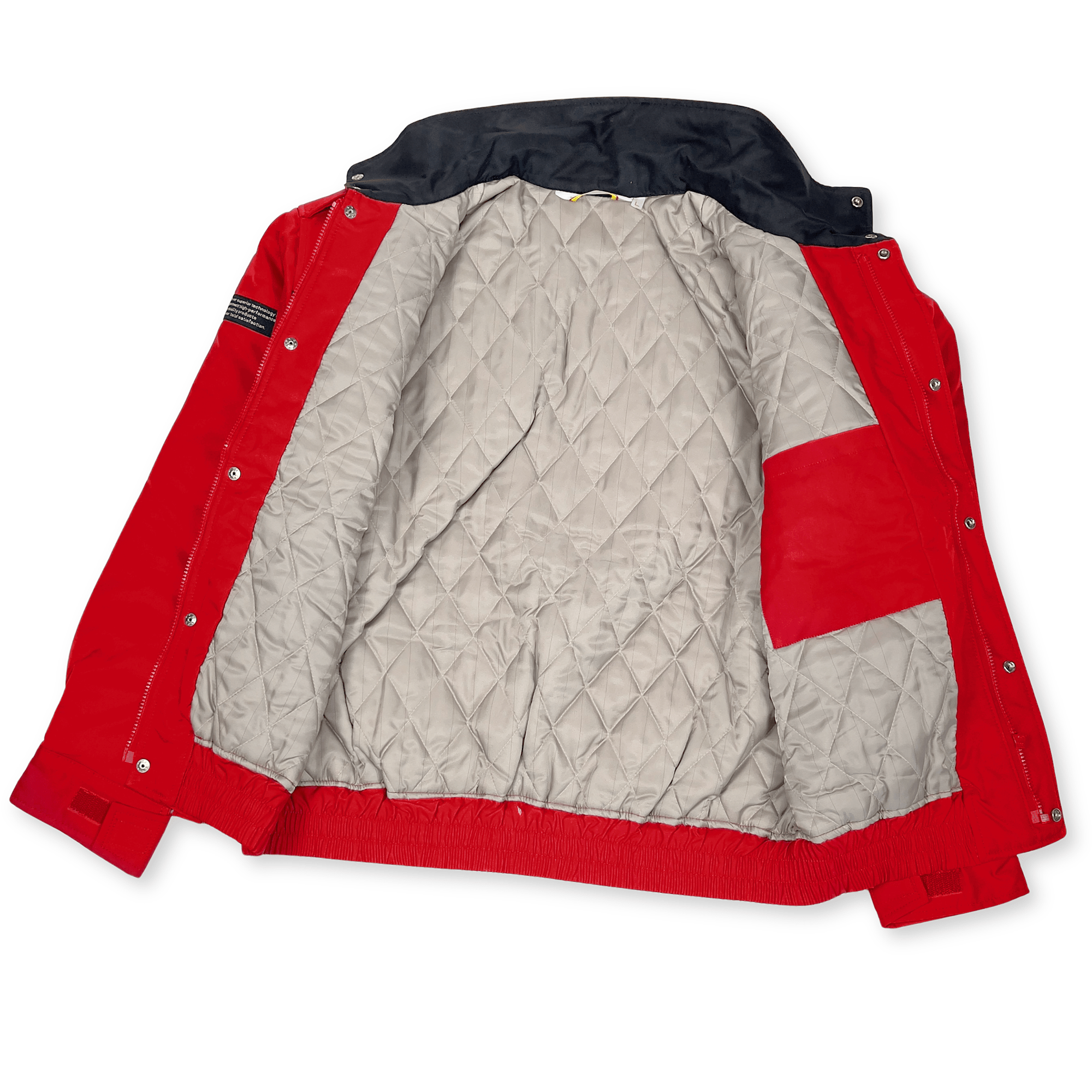 New Retro JDM Japan Showa 1990s Formula Shell Sekiyu Winter Jacket Red - Sugoi JDM