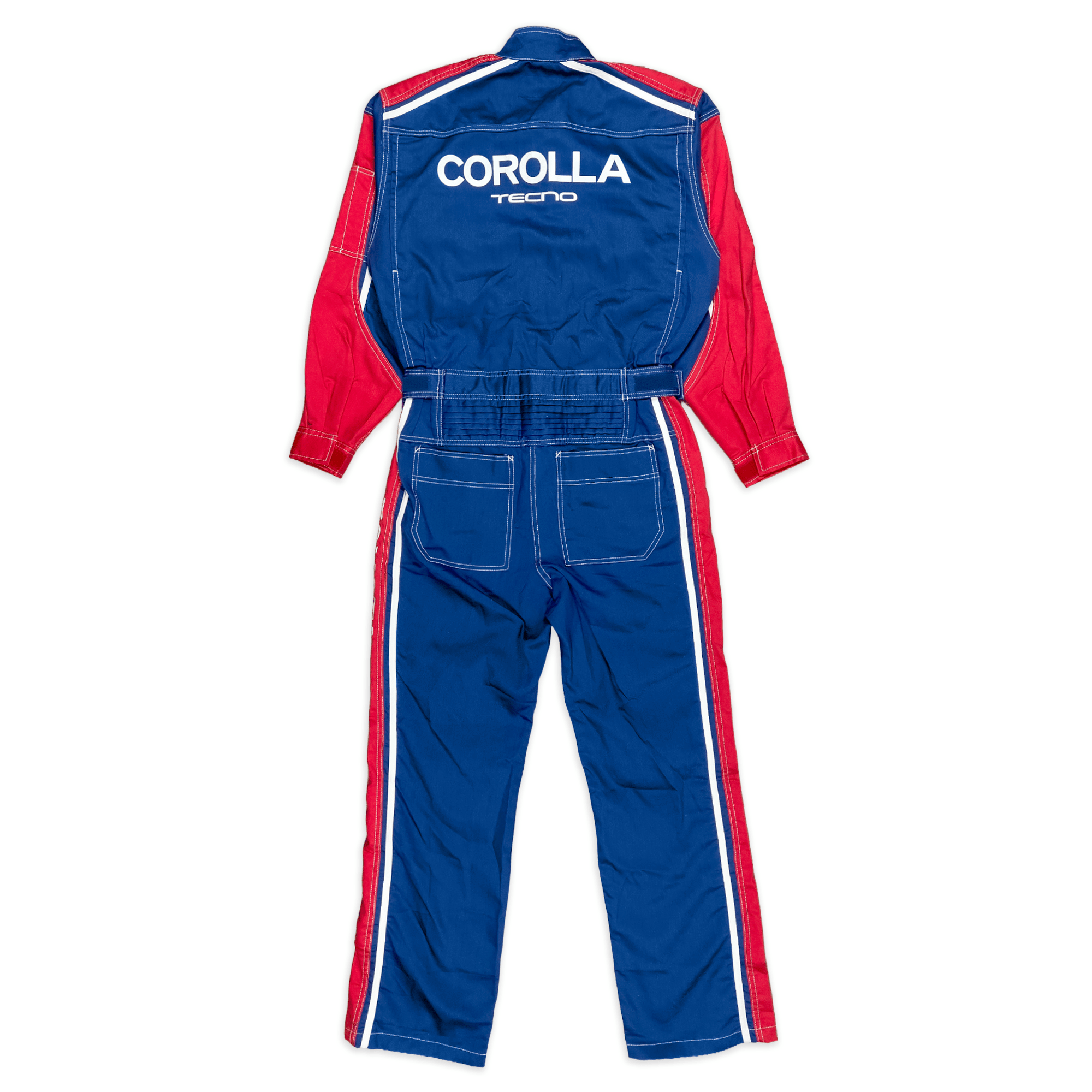New Retro JDM Toyota Corolla Tecno Jumpsuit Coveralls Mechanic Tsunagi Blue - Sugoi JDM