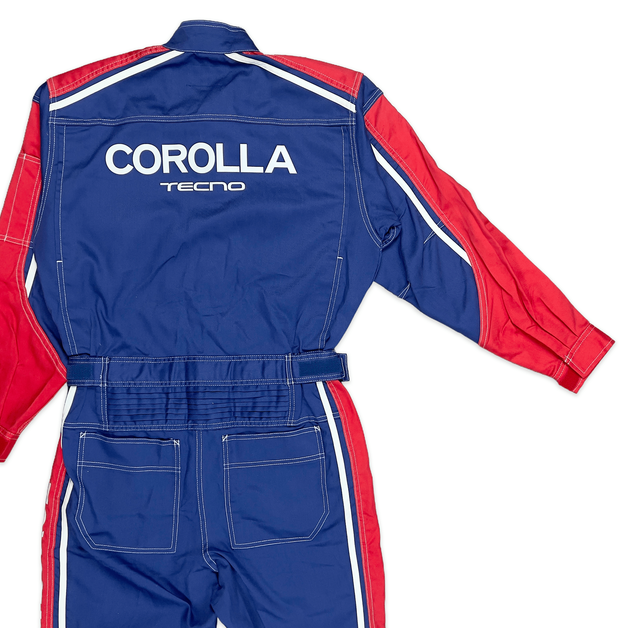 New Retro JDM Toyota Corolla Tecno Jumpsuit Coveralls Mechanic Tsunagi Blue - Sugoi JDM