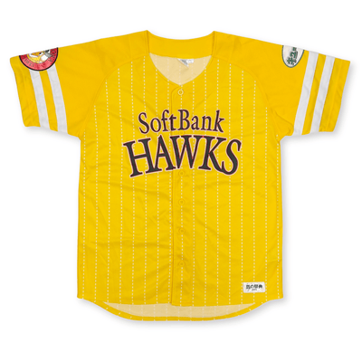 New Retro Limited NPB Japan Softbank Hawks Baseball Jersey 2015 Yellow - Sugoi JDM