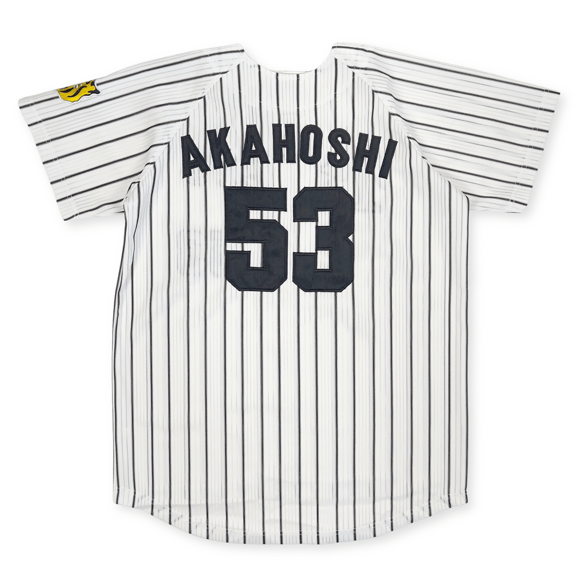 New Retro NPB Hanshin Tigers Norihiro Akahoshi Baseball Home Knit Jersey 53 - Sugoi JDM