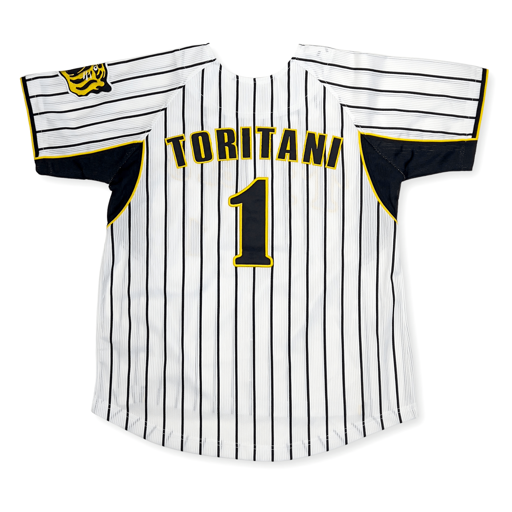 New Retro NPB Hanshin Tigers Takahashi Toritani Baseball Knit Jersey White 1 - Sugoi JDM