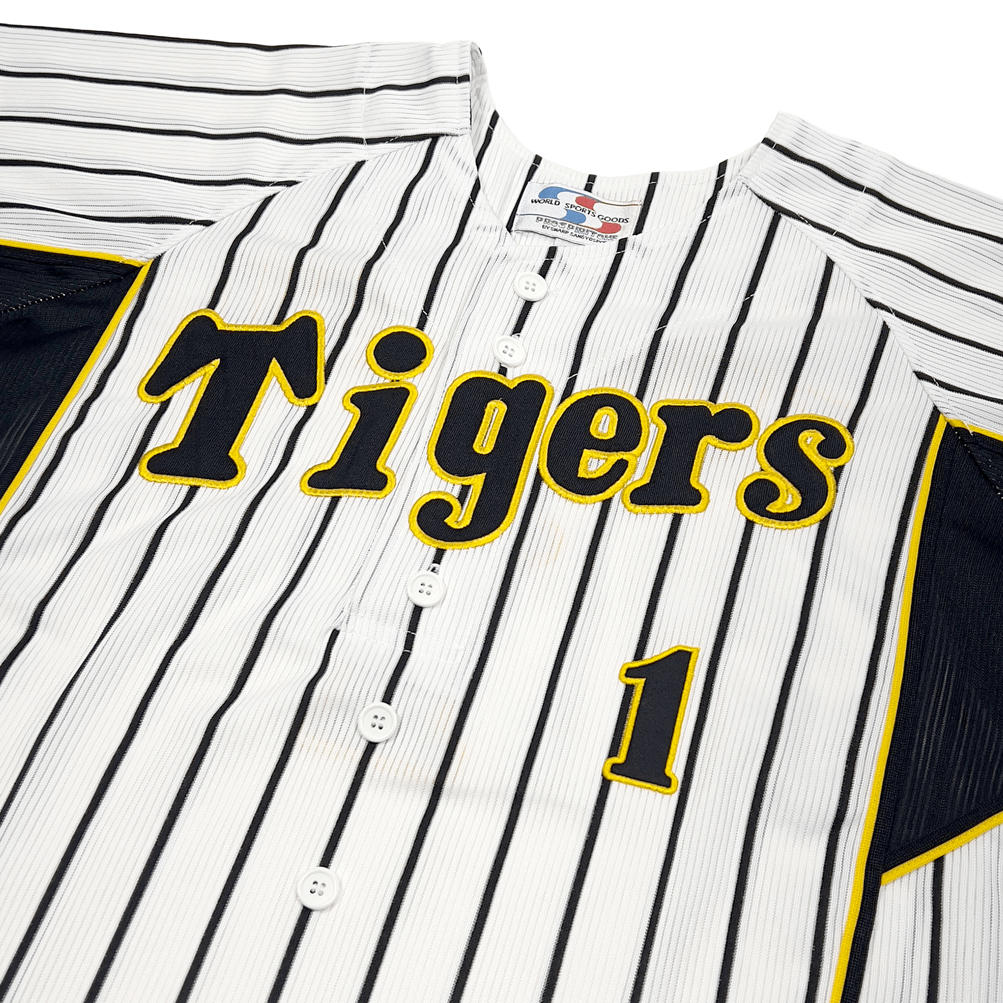 New Retro NPB Hanshin Tigers Takahashi Toritani Baseball Knit Jersey White 1 - Sugoi JDM