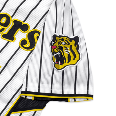 New Retro NPB Hanshin Tigers Takahashi Toritani Baseball Knit Jersey White 1 - Sugoi JDM