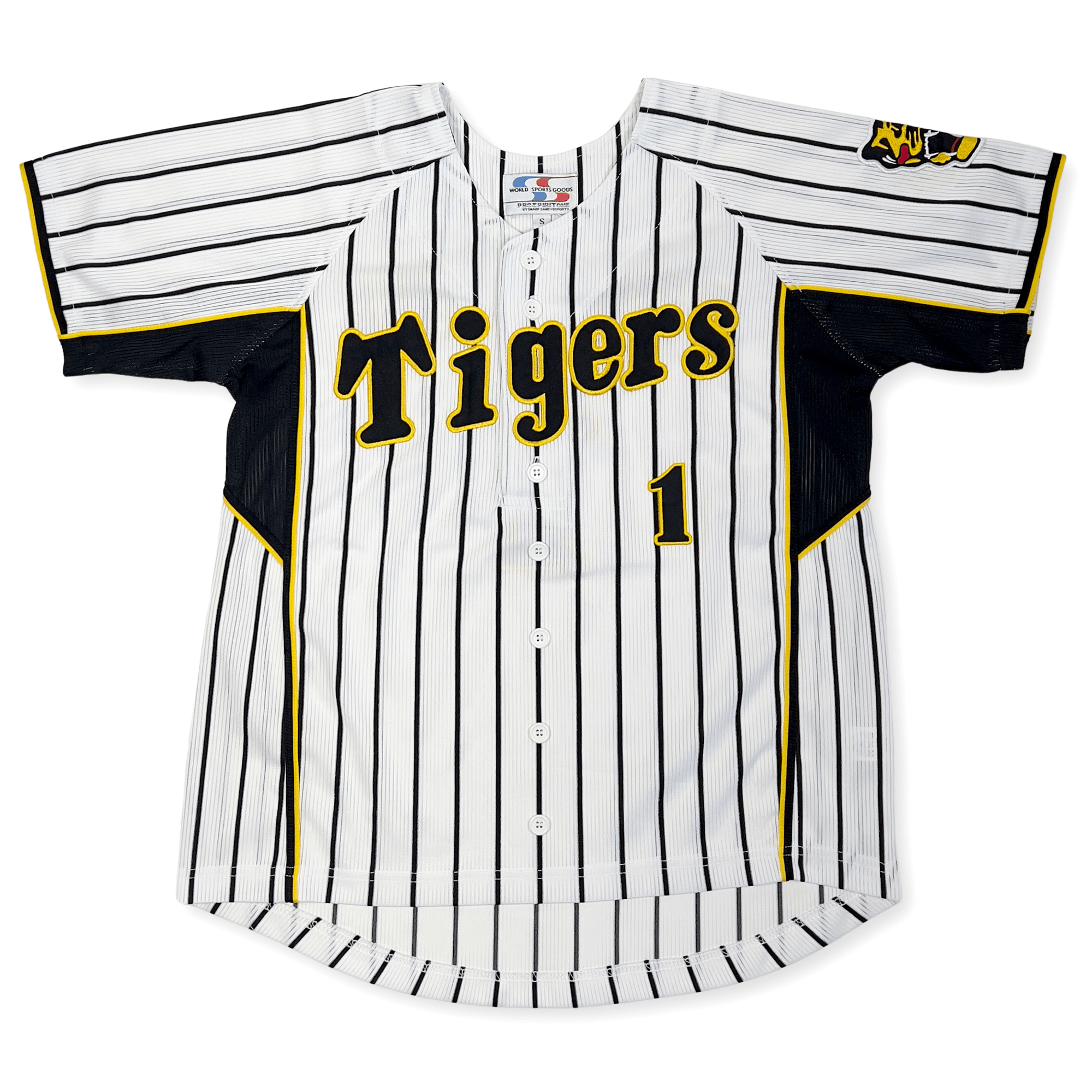 New Retro NPB Hanshin Tigers Takahashi Toritani Baseball Knit Jersey White 1 - Sugoi JDM