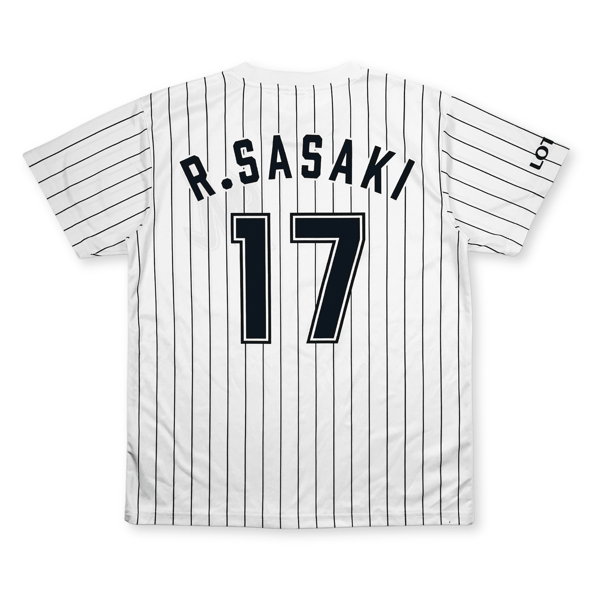 New Retro NPB Japan Baseball Chiba Lotte Marines Roki Sasaki Jersey Shirt White - Sugoi JDM