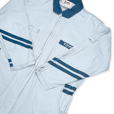 New Retro Showa Era JDM Toyota Corolla Nankai Tsunagi Coveralls Blue - Sugoi JDM