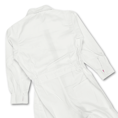 New Showa 1970s JDM Japan Yamaha Champion Tsunagi Coveralls White - Sugoi JDM