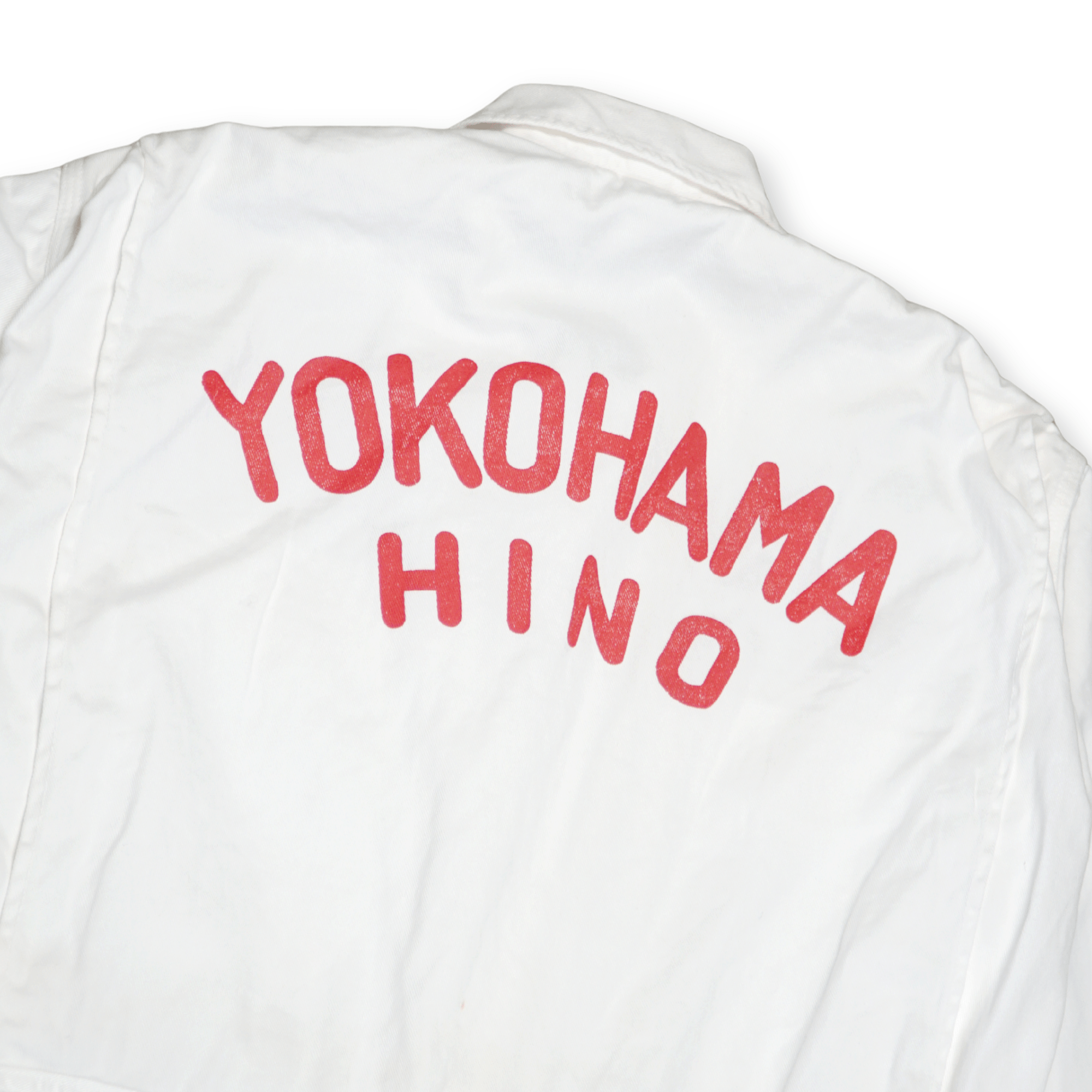 New Vintage 1970s Showa JDM Hino Toyota Yokohama Tsunagi Coveralls White - Sugoi JDM