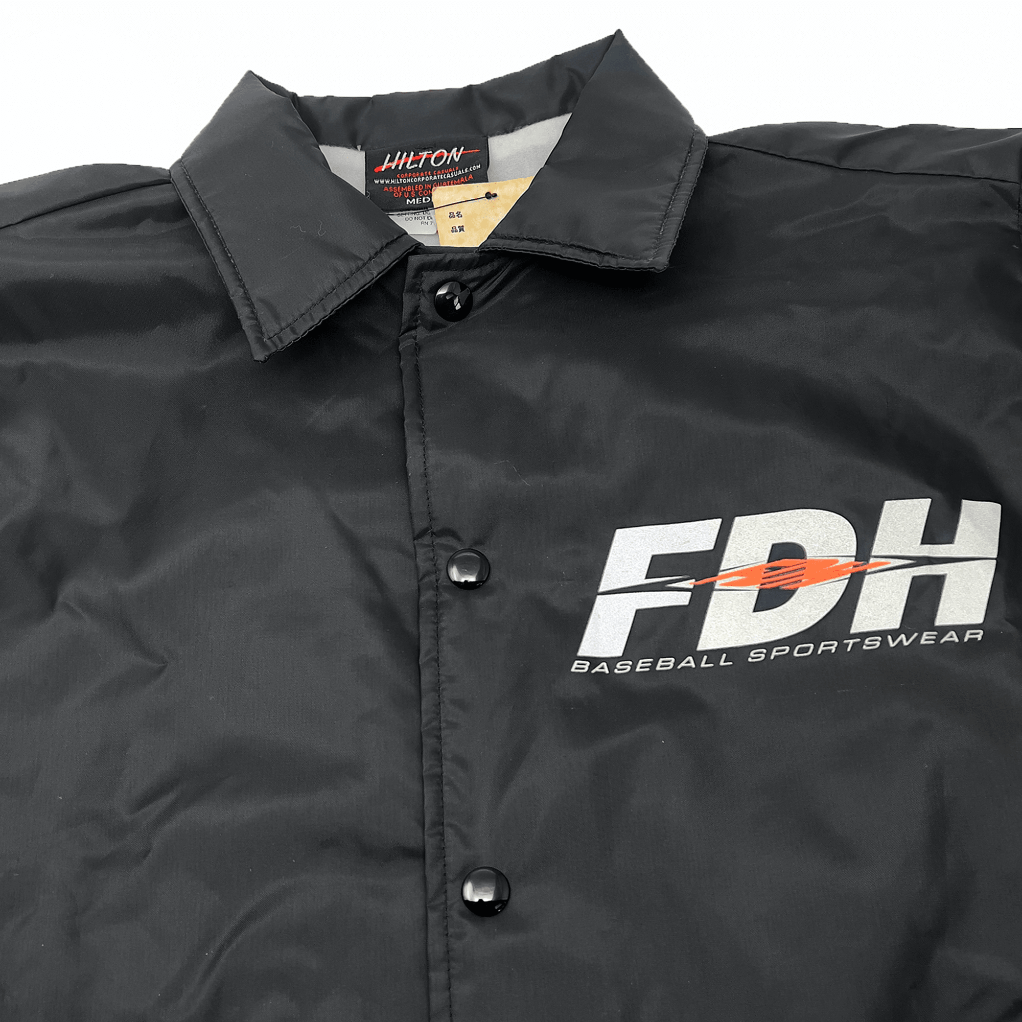 New Vintage Japan NPB Fukuoka Daiei Hawks Coaches Jacket Black - Sugoi JDM