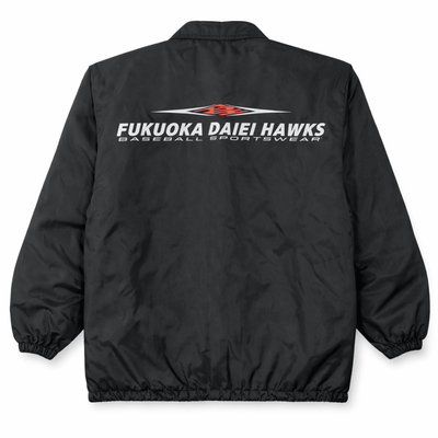 New Vintage Japan NPB Fukuoka Daiei Hawks Coaches Jacket Black - Sugoi JDM