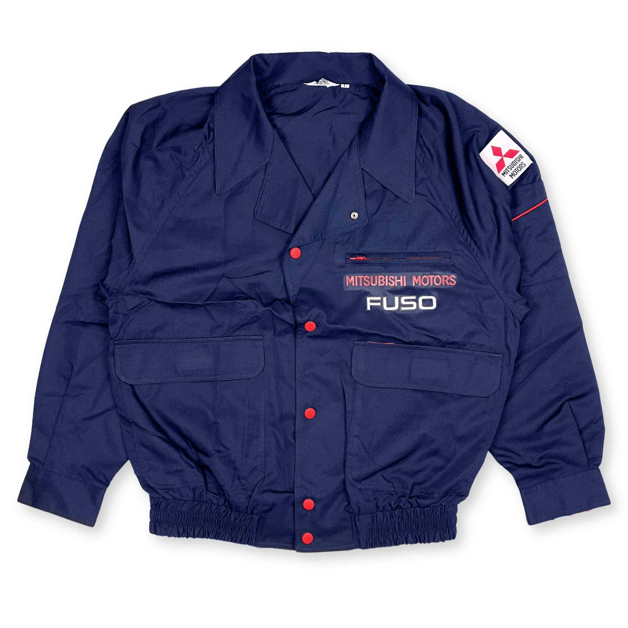 New Vintage JDM Japan Mitsubishi Motors Fuso Mechanic Staff Jacket Blue - Sugoi JDM