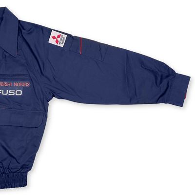 New Vintage JDM Japan Mitsubishi Motors Fuso Mechanic Staff Jacket Blue - Sugoi JDM