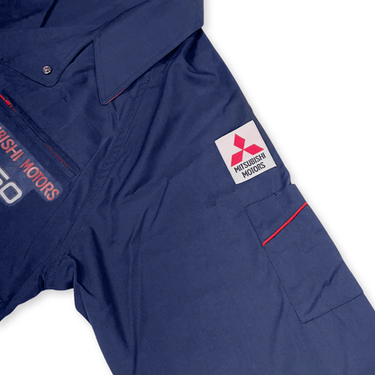 New Vintage JDM Japan Mitsubishi Motors Fuso Mechanic Staff Jacket Blue - Sugoi JDM