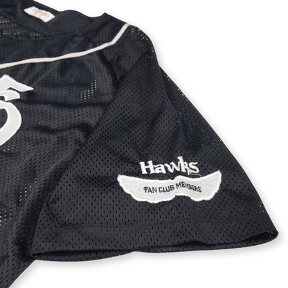 New Vintage NPB Fukuoka Daiei Hawks Fan Club Kenji Johjima Baseball Jersey Black - Sugoi JDM