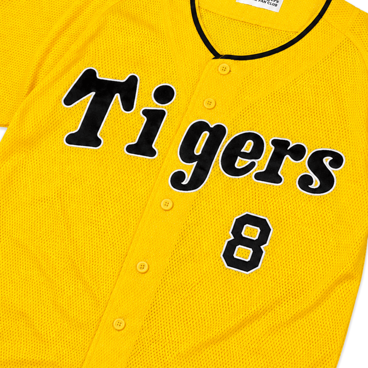 NPB Mizuno Hanshin Tigers Fan Club Teruaki Sato Baseball Knit Jersey Yellow - Sugoi JDM
