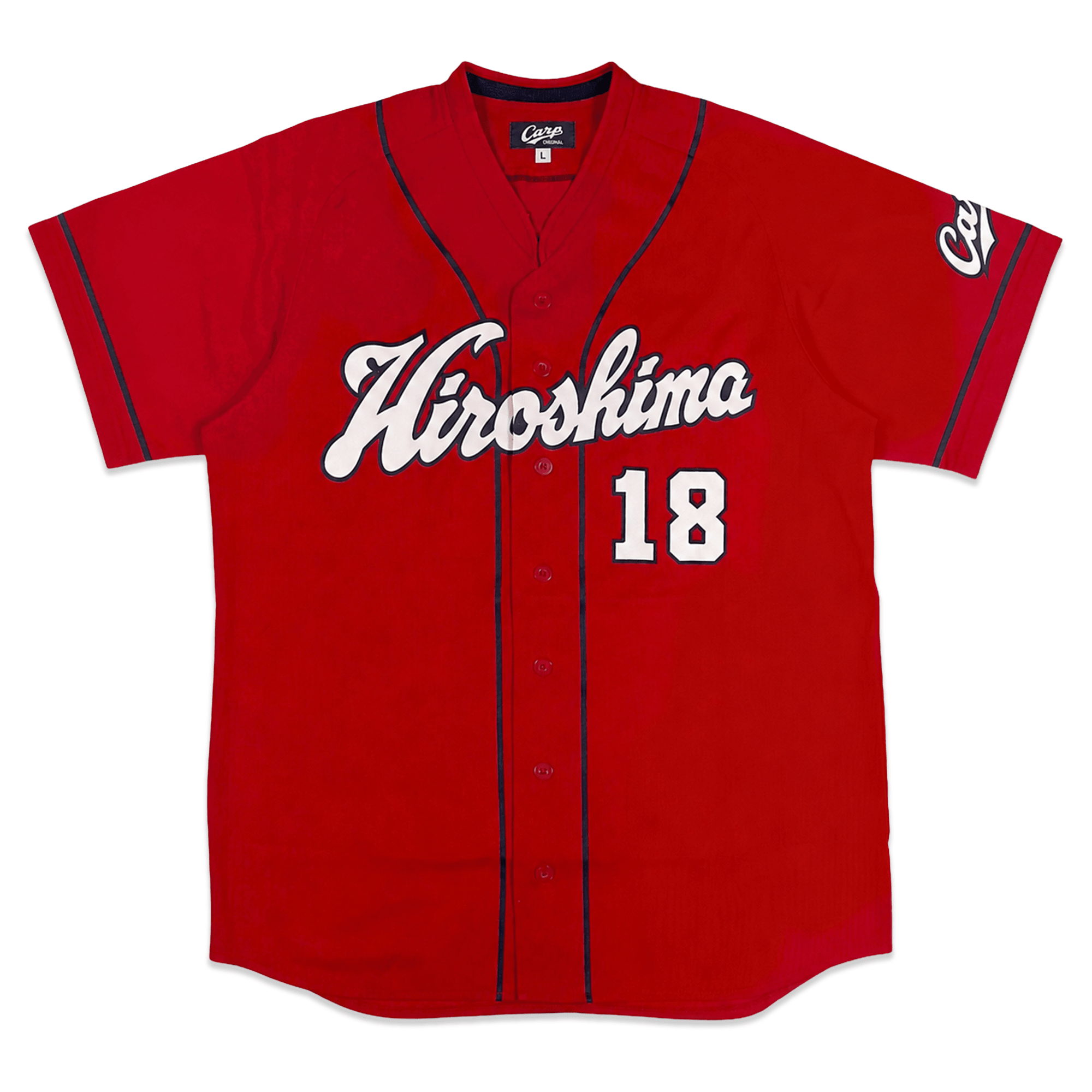 Official Retro NPB Japan Hiroshima Toyo Carp Baseball Jersey Kenta Maeda 18 - Sugoi JDM