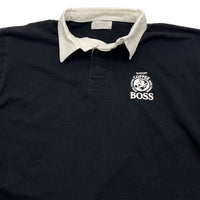 Promotional Japan Suntory Boss Coffee Long Sleeve Polo Shirt Blue - Sugoi JDM